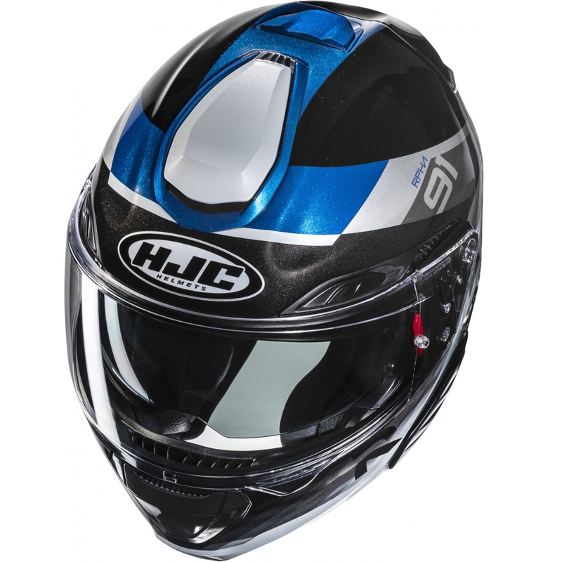 Cască de motocicletă pliabilă HJC RPHA 91 Madal MC2 negru-gri-albastru