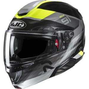 Cască de motocicletă pliabilă HJC RPHA 91 Madal MC3H negru-gri-galben fluo