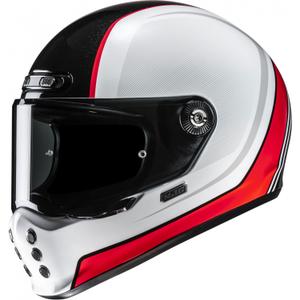 Cască integrală pentru motocicletă HJC V10 Hodu MC1 alb-negru-roșu