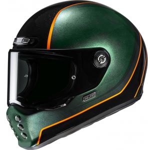 Cască integrală pentru motocicletă HJC V10 Hodu MC47 verde-negru-portocaliu