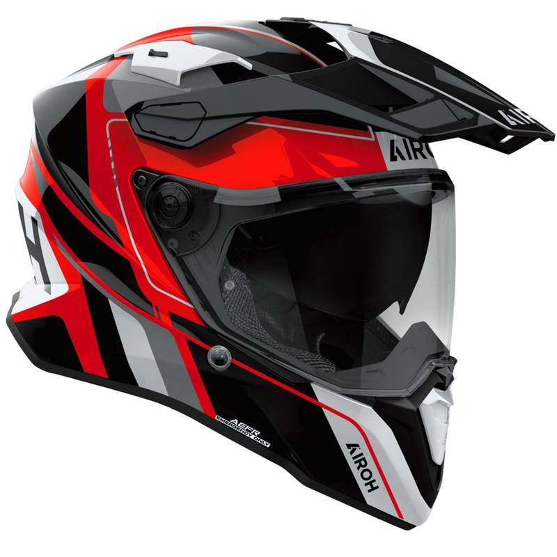 Cască Enduro Airoh Commander 2 Skip roșie lucioasă