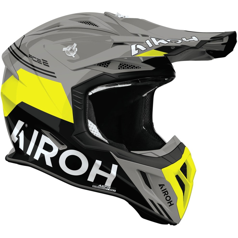 Cască motocross Airoh Aviator ACE 2 Fury, galben lucios
