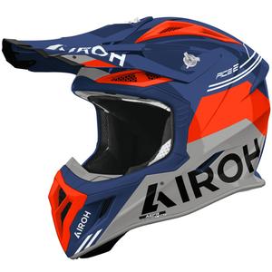 Cască motocross Airoh Aviator ACE 2 Fury, culoare cyan-roșu lucios