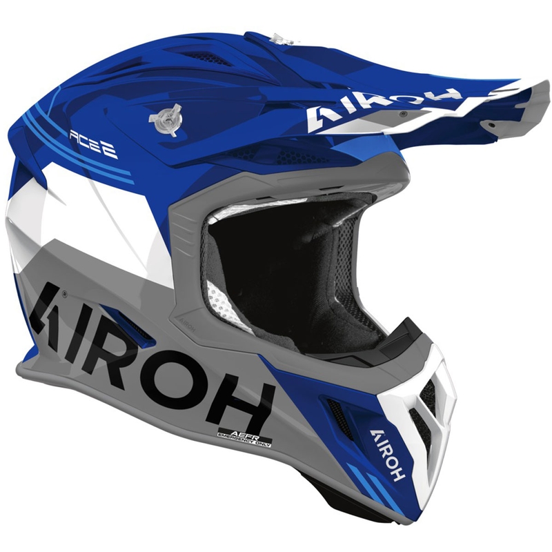Cască motocross Airoh Aviator ACE 2 Fury, albastru lucios
