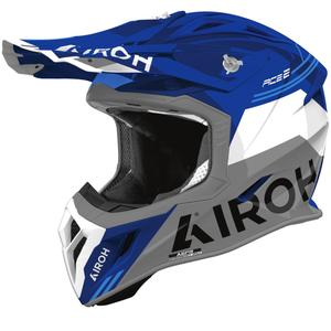 Cască motocross Airoh Aviator ACE 2 Fury, albastru lucios