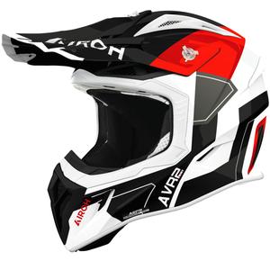Cască motocross Airoh Aviator ACE 2 Shield, roșie lucioasă