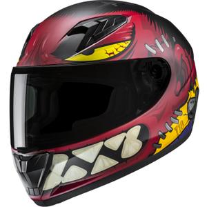 Cască integrală pentru motocicletă pentru copii HJC Y10 Frank MC1SF roșu-negru-galben