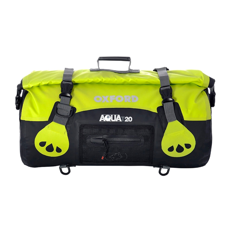 Rezistent la apă Oxford Aqua20 Roll Bag negru-fluo galben