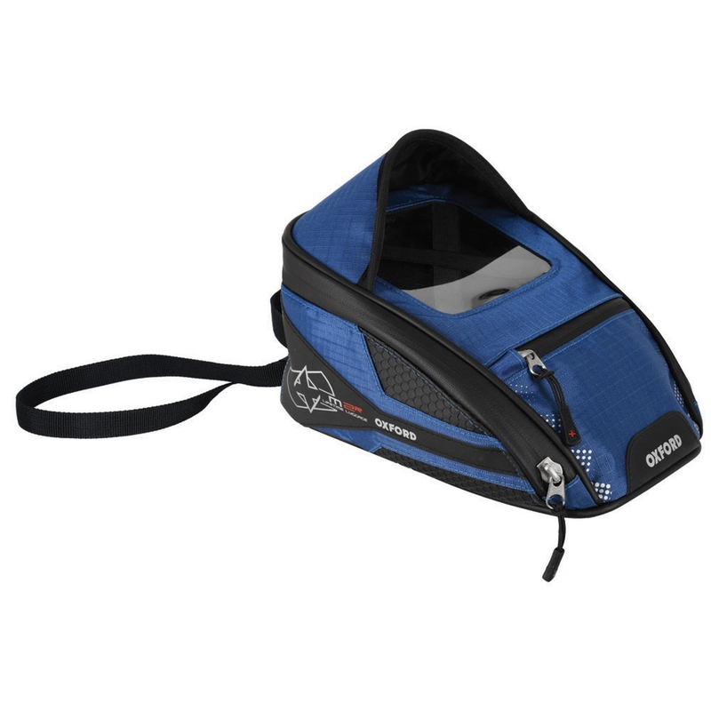 Geantă de rezervor pentru motociclete Oxford M2R negru-albastru