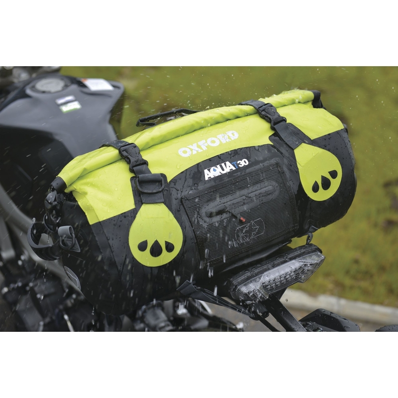 Rezistent la apă Oxford Aqua30 Roll Bag negru-fluo galben