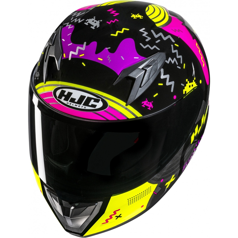 Cască integrală pentru motocicletă HJC Y10 Mika MC3H pentru copii, negru-roz
