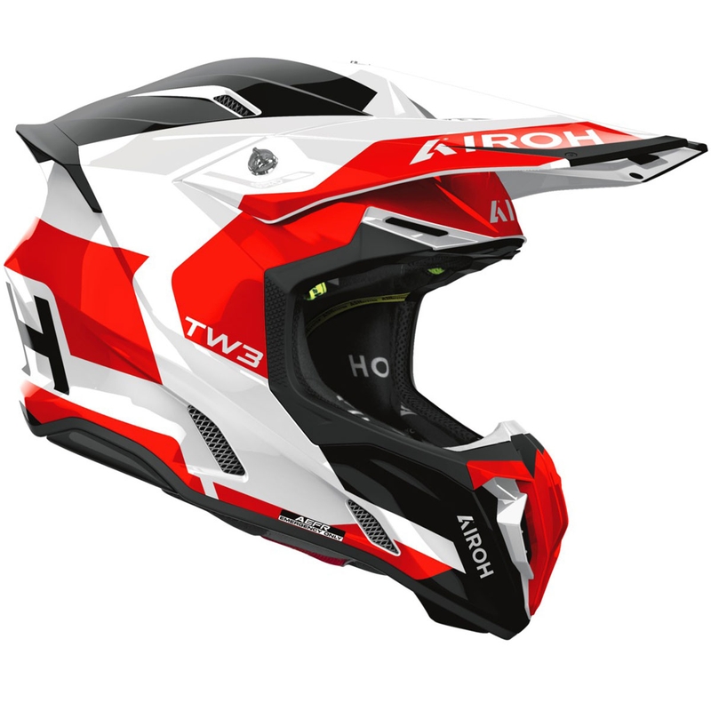 Cască motocross Airoh Twist 3 Fancy roșie lucioasă