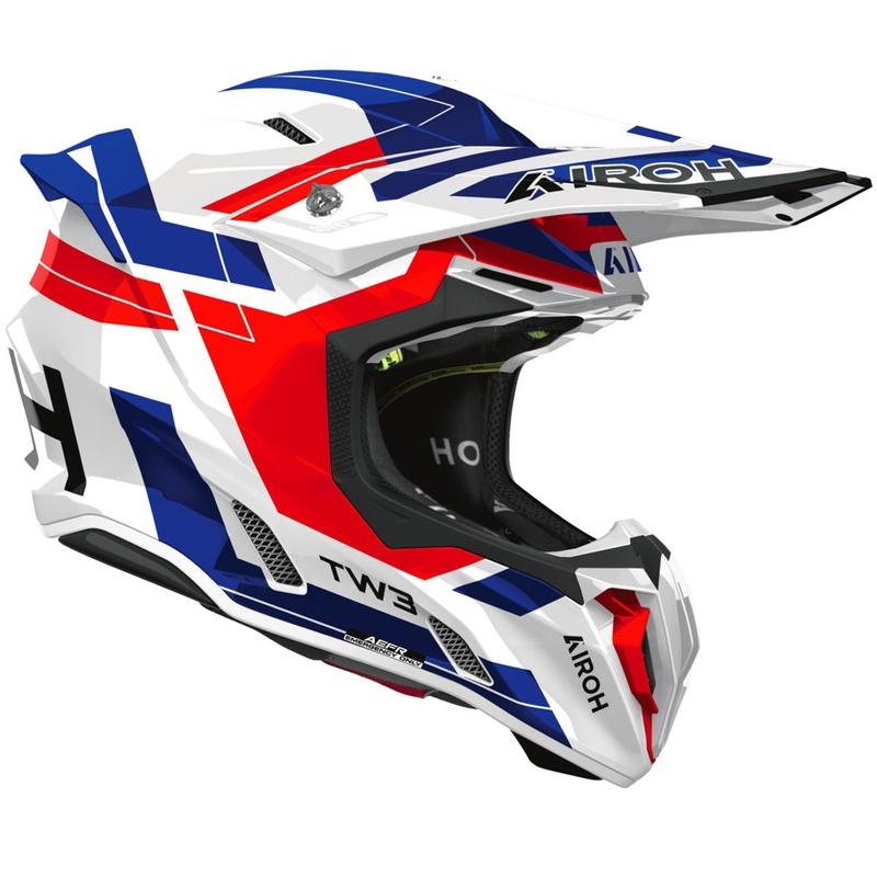 Cască motocross Airoh Twist 3 Dynasty albastru-roșu lucios