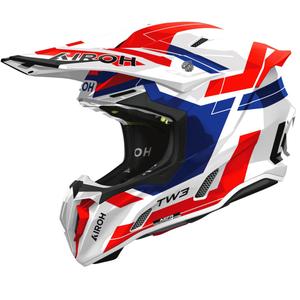 Cască motocross Airoh Twist 3 Dynasty albastru-roșu lucios