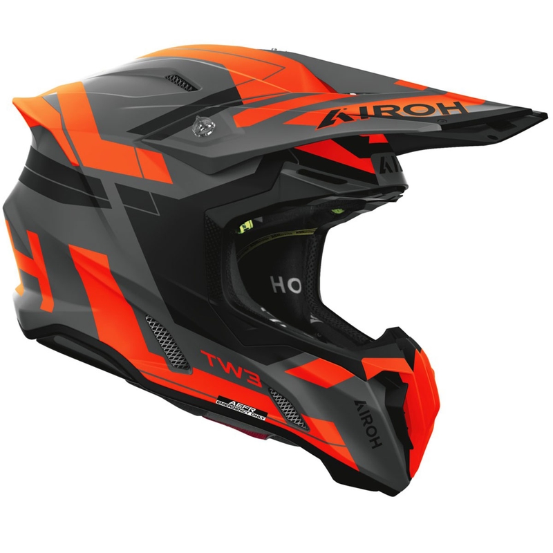 Cască motocross Airoh Twist 3 Dynasty portocaliu fluo mat