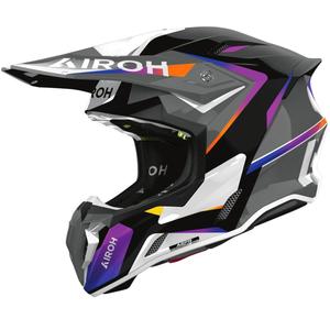 Cască motocross Airoh Twist 3 Hustle gri-violet lucios