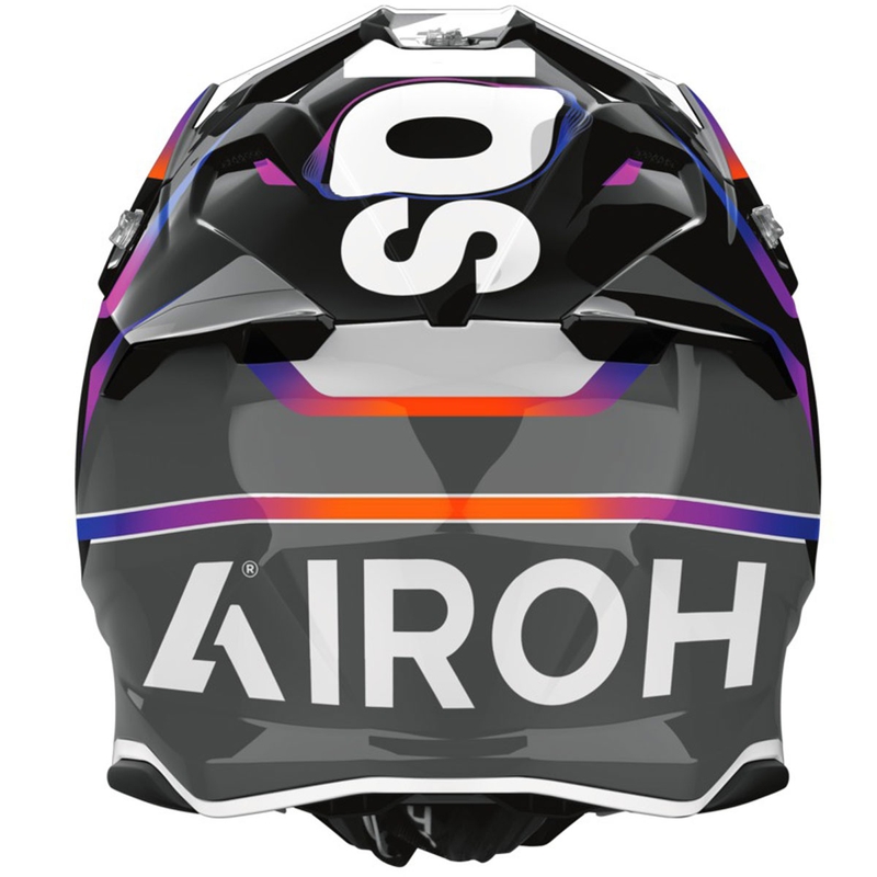 Cască motocross Airoh Twist 3 Hustle gri-violet lucios
