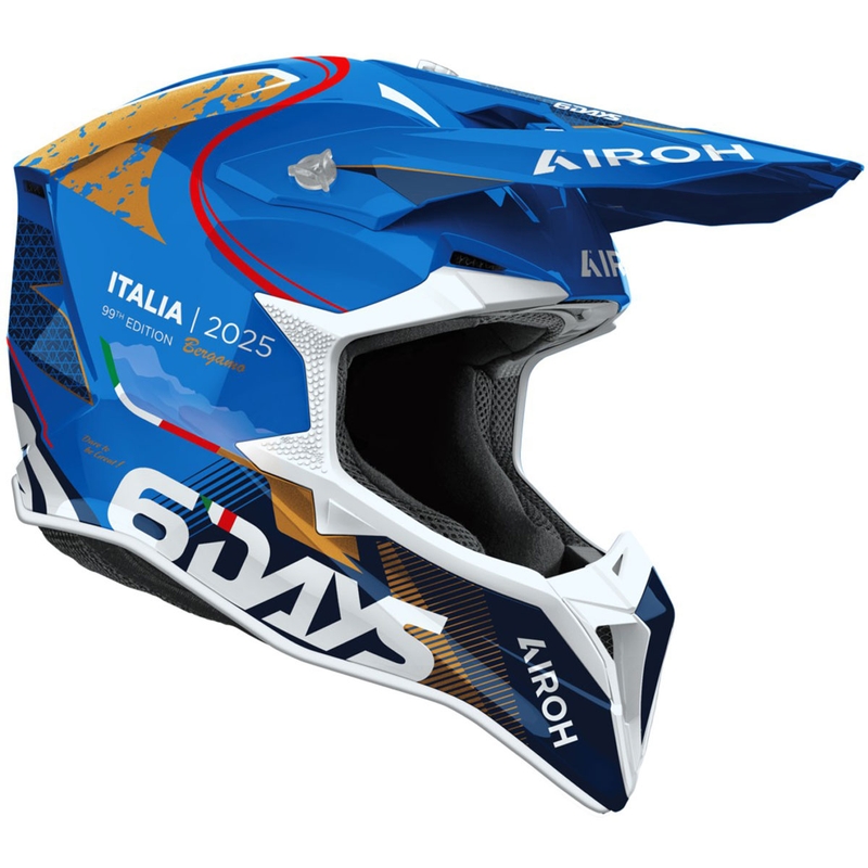 Cască motocross Airoh Wraaap 6DAYS ® ITALY lucioasă