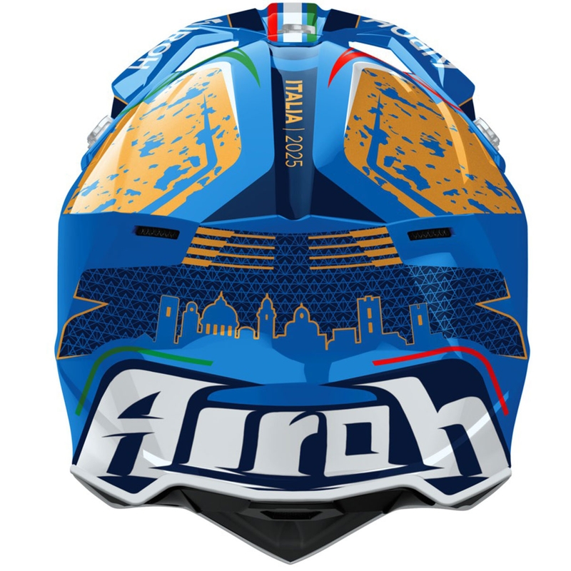 Cască motocross Airoh Wraaap 6DAYS ® ITALY lucioasă