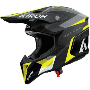 Cască motocross Airoh Wraaap Conquer galben mat