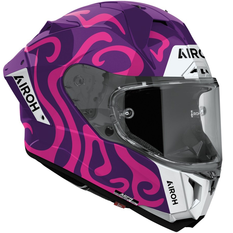 Cască integrală pentru motocicletă Airoh GP800 Swain, violet lucios