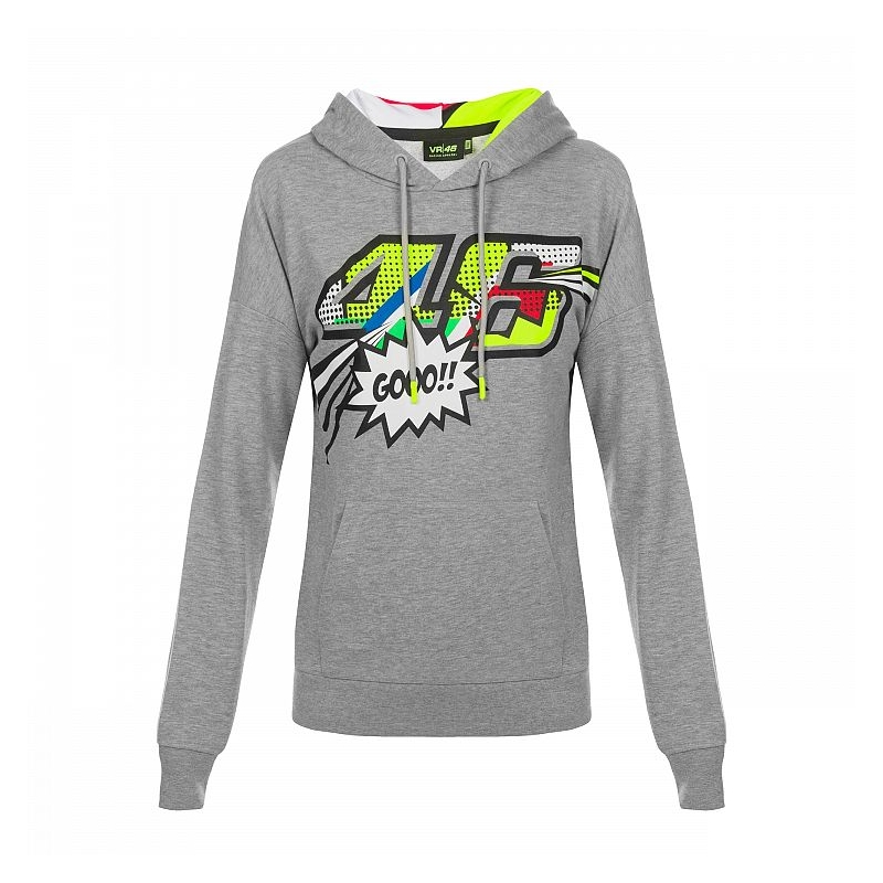 Hanorac pentru femei VR46 Valentino Rossi POP ART Fleece gri