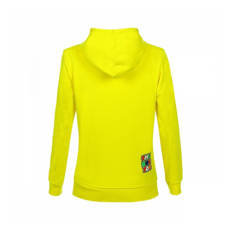Hanorac pentru femei VR46 Valentino Rossi STRIPES Fleece galben