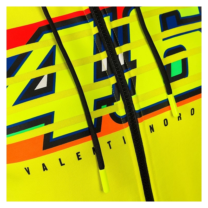 Hanorac pentru femei VR46 Valentino Rossi STRIPES Fleece galben