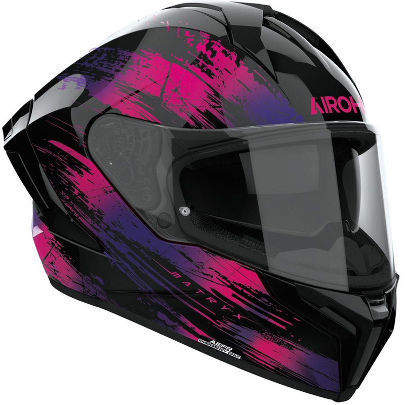 Cască integrală de motocicletă Airoh MATRYX Reflex, violet lucios