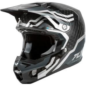 Cască motocross FLY Racing Formula S Carbon Byte, gri-carbon-argintiu