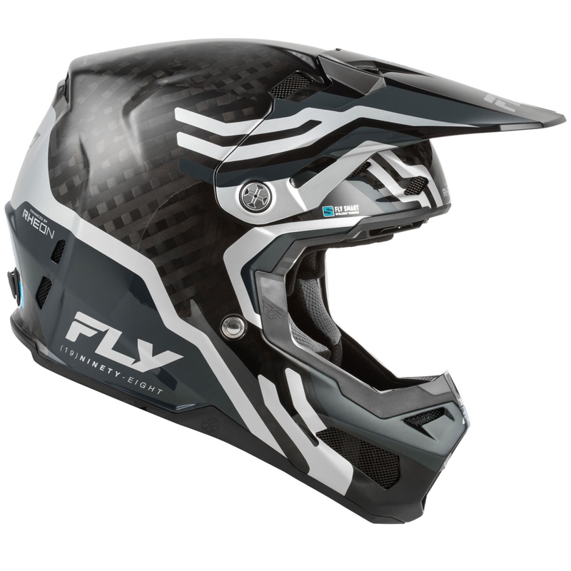 Cască motocross FLY Racing Formula S Carbon Byte, gri-carbon-argintiu