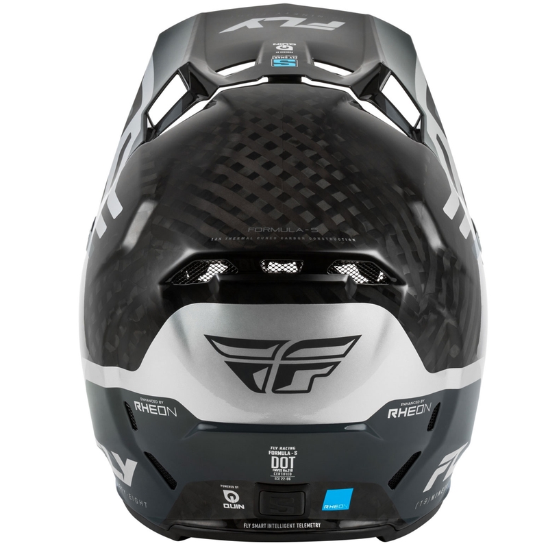 Cască motocross FLY Racing Formula S Carbon Byte, gri-carbon-argintiu