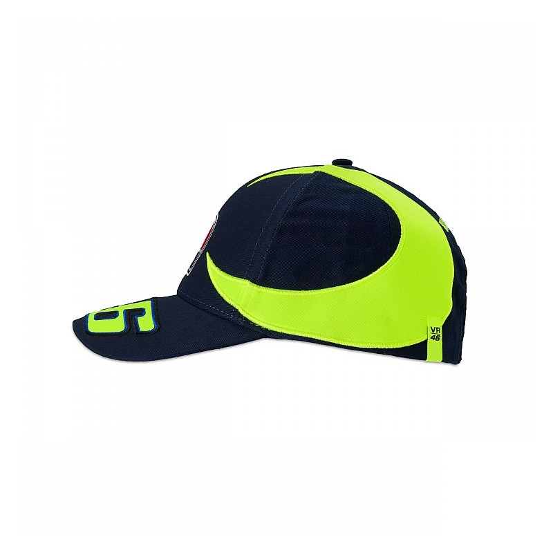 Șapcă pentru copii VR46 Valentino Rossi REPLIKA SUN AND MOON albastru-galben