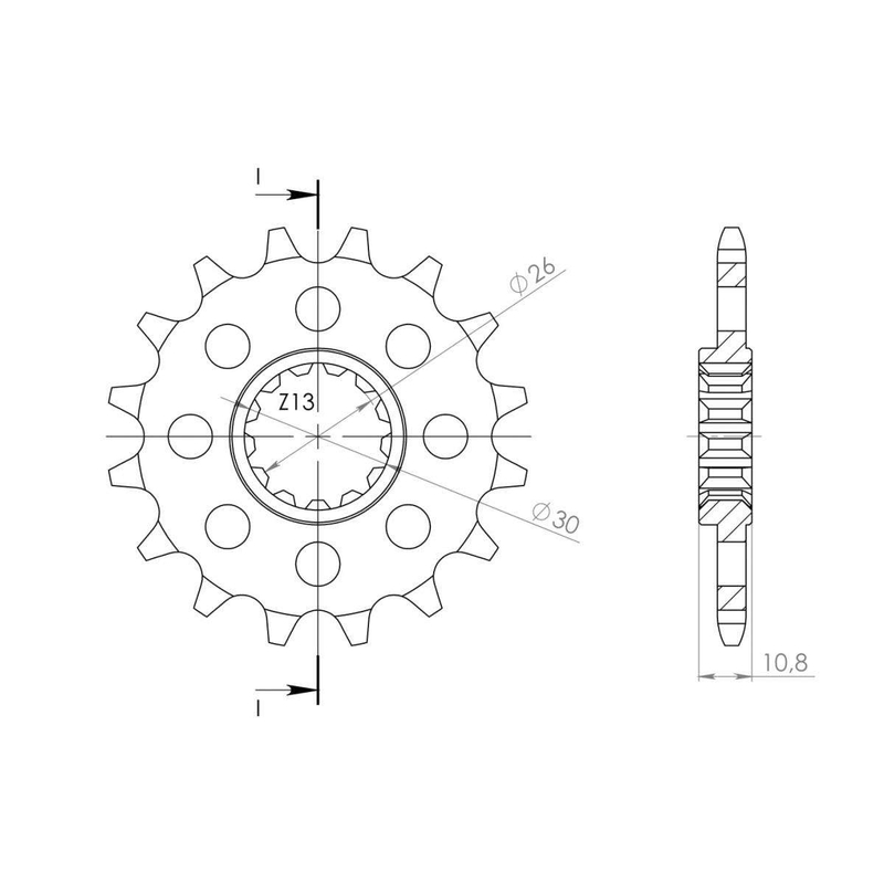Pinion fata SUPERSPROX STEALTH 16T, 520