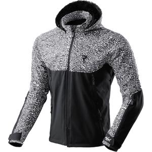Jachetă de motocicletă softshell Rebelhorn Slash Noriaki alb-negru