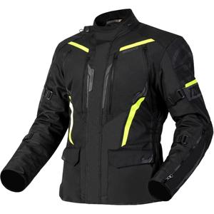 Geacă de motocicletă Ozone Tour III negru-antracit-galben-fluo