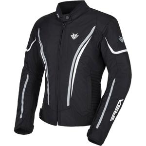 Jachetă de motocicletă pentru femei RSA Wasp negru-gri-alb-negru