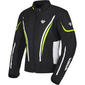 Geaca moto dama RSA Wasp negru-alb-galben fluo