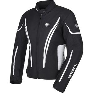 Jachetă de motocicletă pentru femei RSA Wasp negru și alb