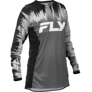 Tricou motocross FLY Racing Lite pentru femei negru-gri-alb