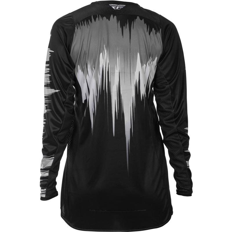 Tricou motocross FLY Racing Lite pentru femei negru-gri-alb