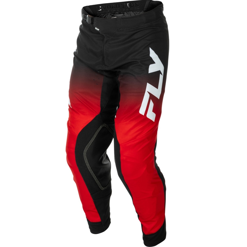 Pantaloni motocross FLY Racing Evolution roșu-negru-alb