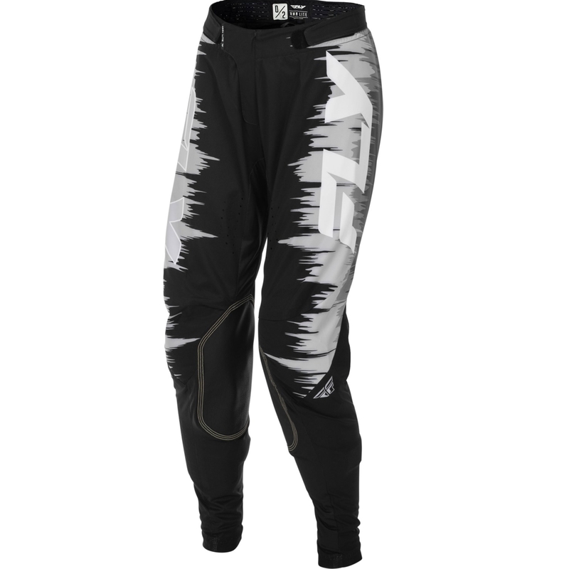 Pantaloni motocross pentru femei FLY Racing Lite negru-gri-alb