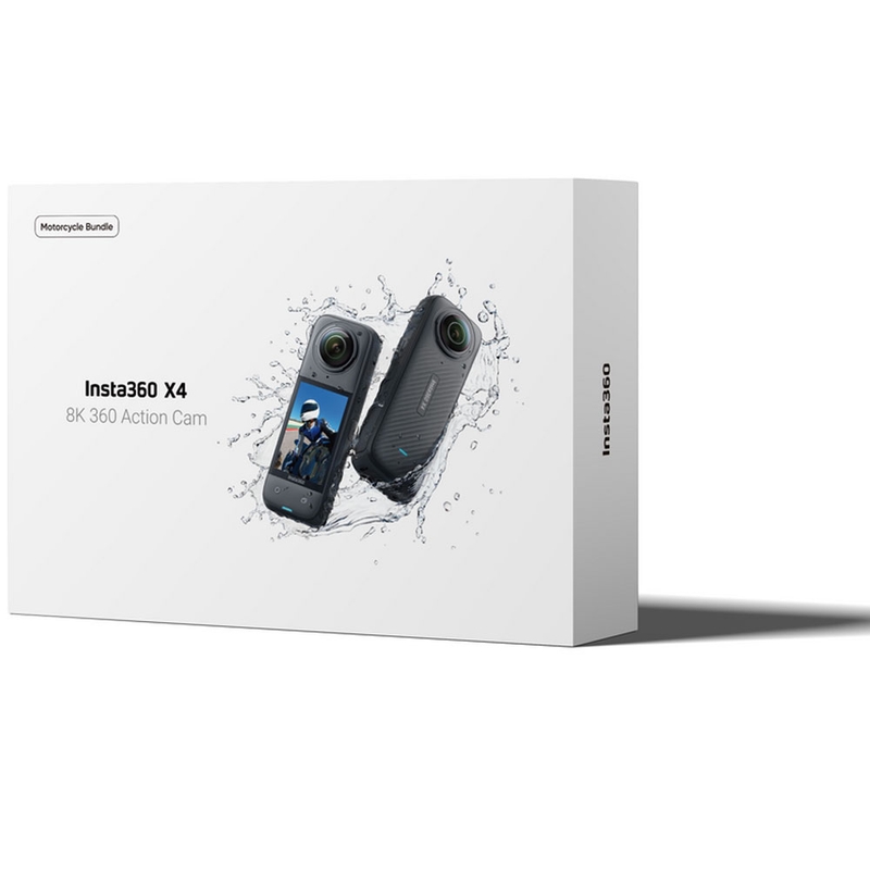 Pachet cameră de acțiune pentru motocicletă Insta360 X4, negru