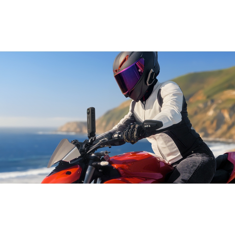 Pachet cameră de acțiune pentru motocicletă Insta360 X4, negru