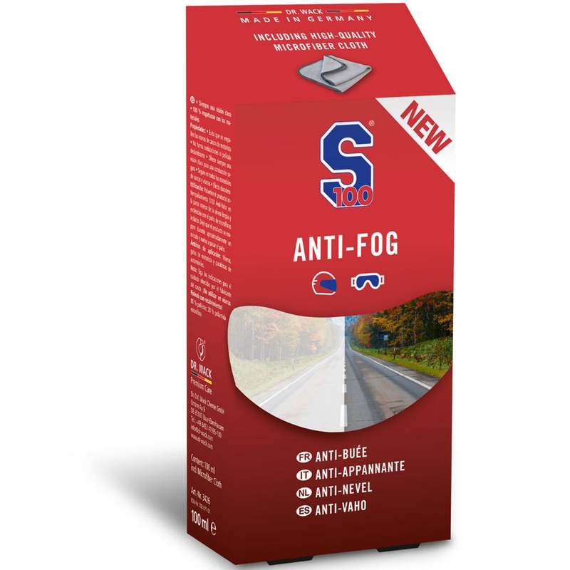 Agent anti-aburire S100 Anti-Fog, inclusiv lavetă din microfibră 100 ml