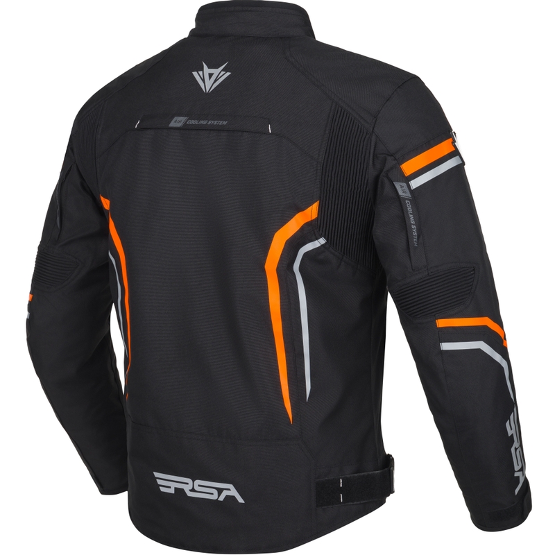 Jachetă pentru motociclete RSA Compact 2 negru-gri-portocaliu
