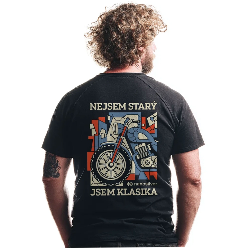 Tricou funcțional nanosilver® I AM A CLASSIC negru