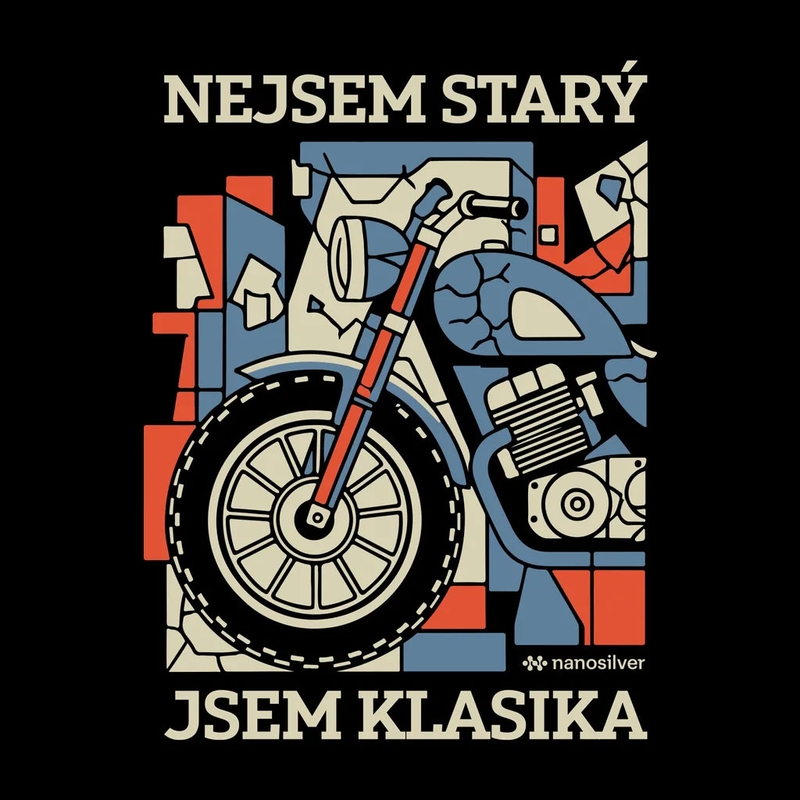 Tricou funcțional nanosilver® I AM A CLASSIC negru