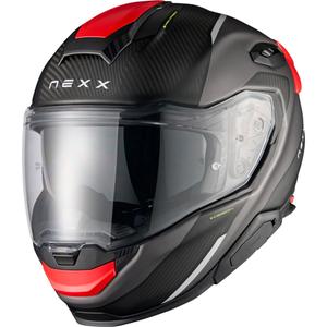 Cască integrală pentru motocicletă Nexx X.TR Rush, negru mat-roșu